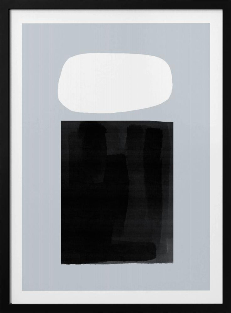 Black Rectangle Beneath A White Oval | Poster