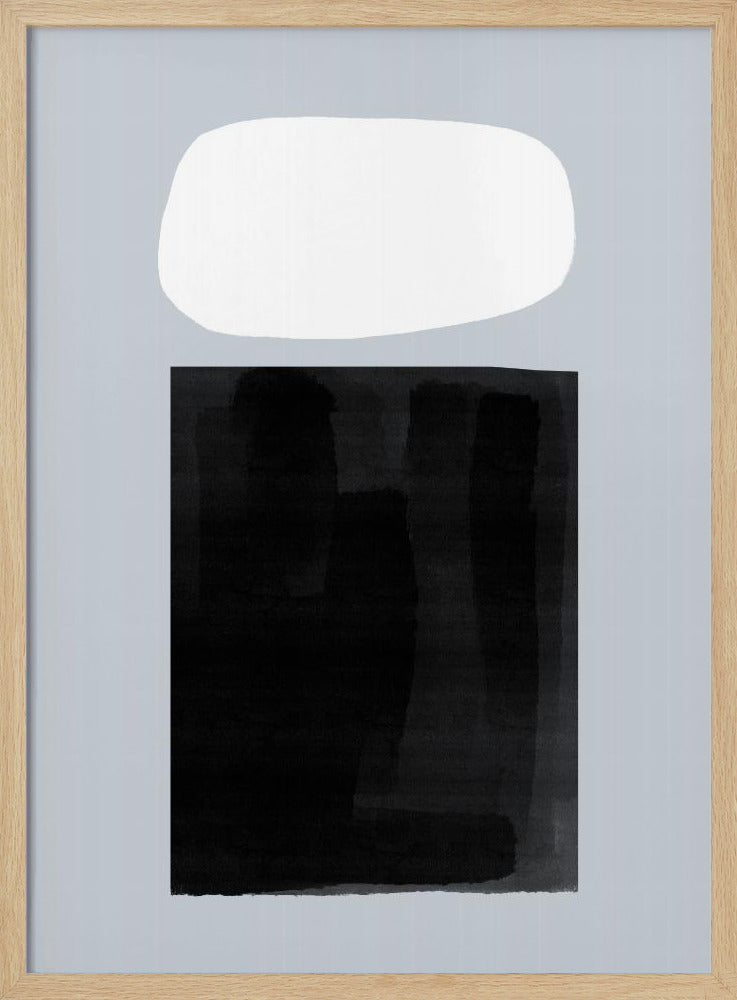 Black Rectangle Beneath A White Oval | Poster