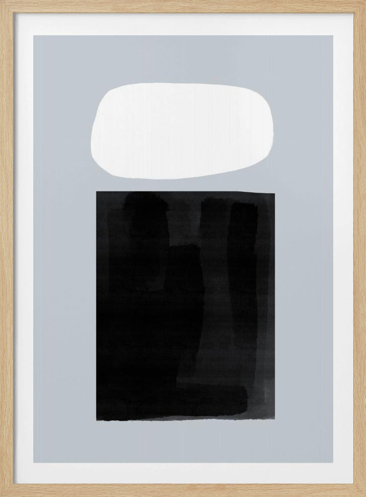 Black Rectangle Beneath A White Oval | Poster