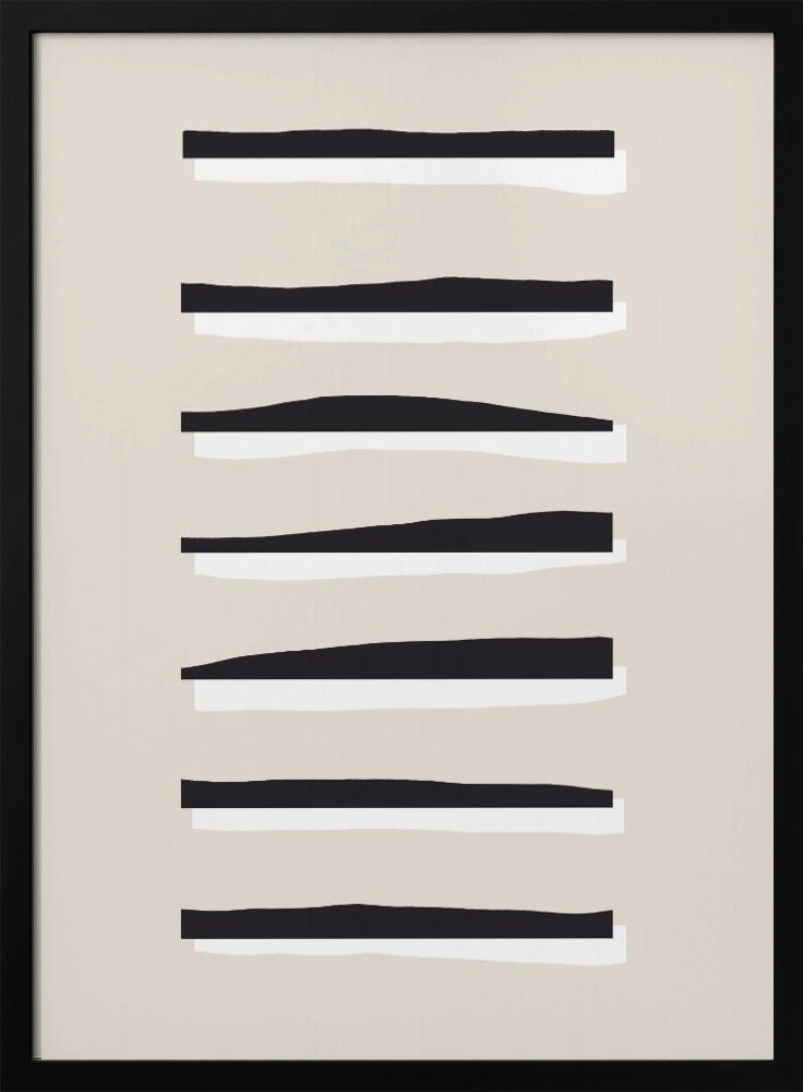 Schwarz-weiße horizontale Linien | Poster