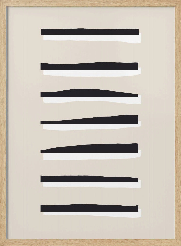 Schwarz-weiße horizontale Linien | Poster