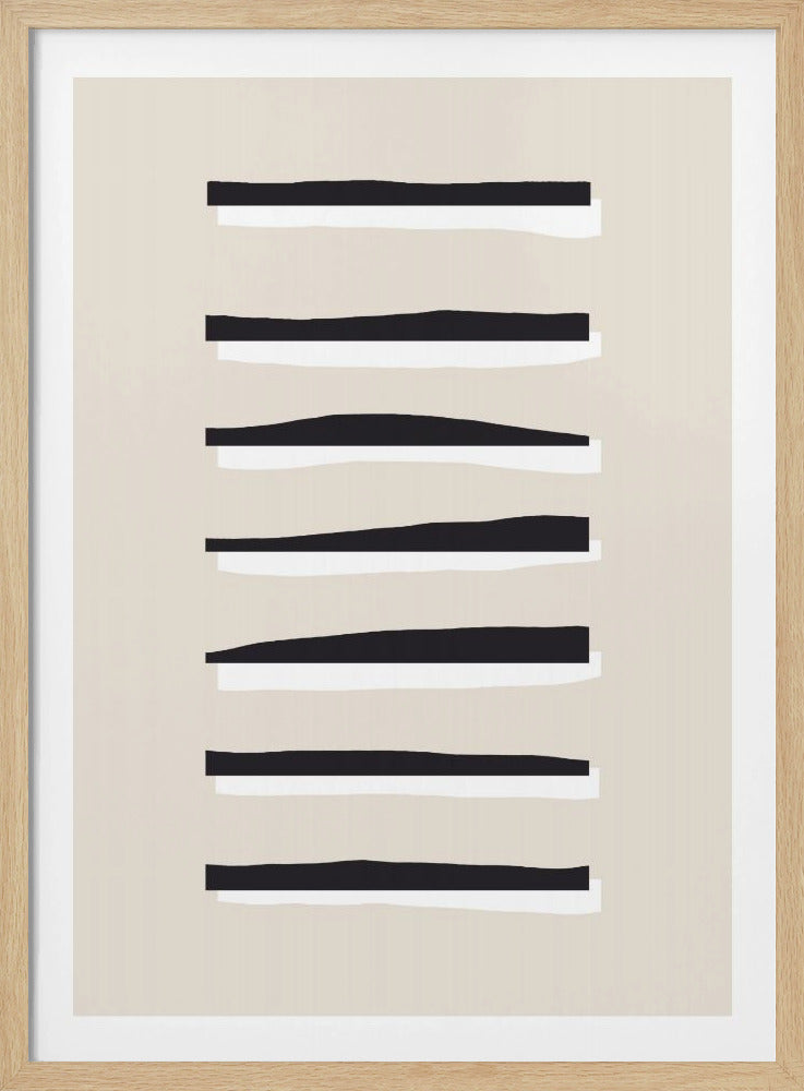 Schwarz-weiße horizontale Linien | Poster