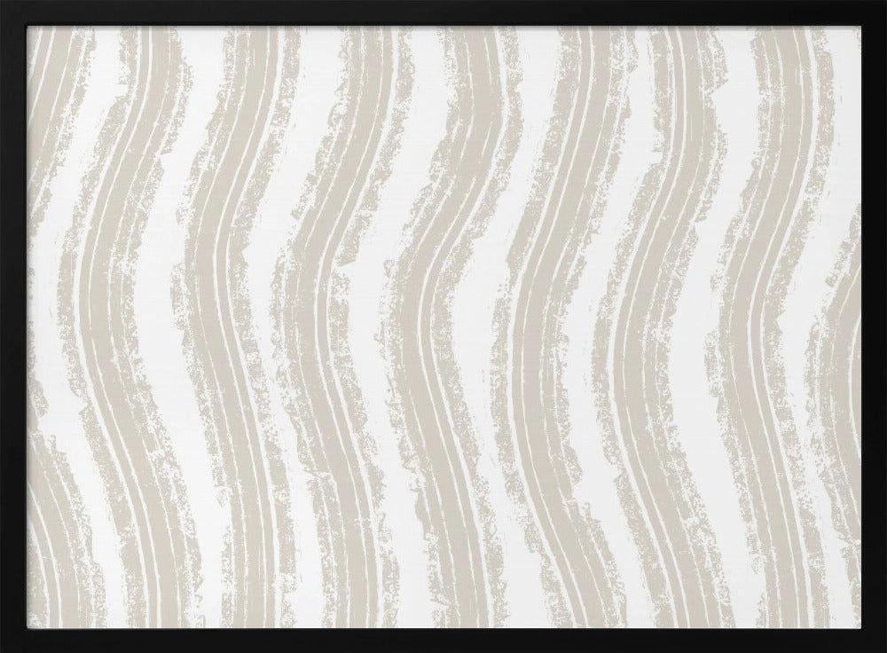 Strukturierte beige Linien mit rhythmischem Muster | Poster