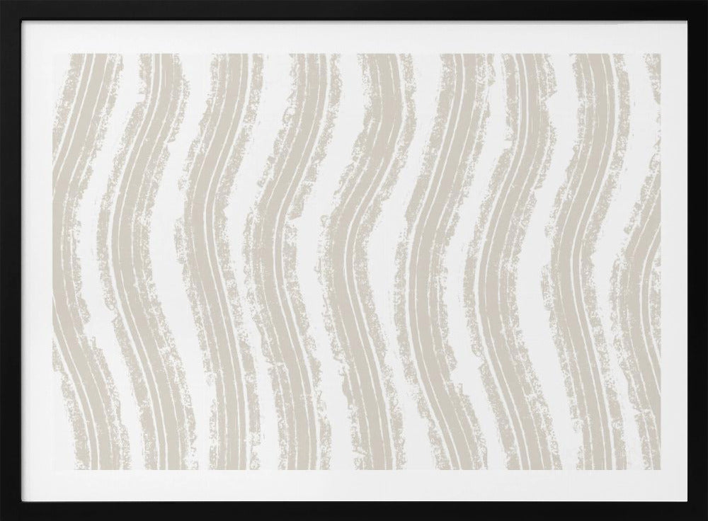 Strukturierte beige Linien mit rhythmischem Muster | Poster
