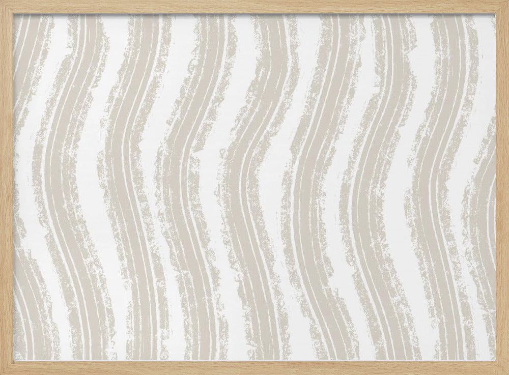 Strukturierte beige Linien mit rhythmischem Muster | Poster
