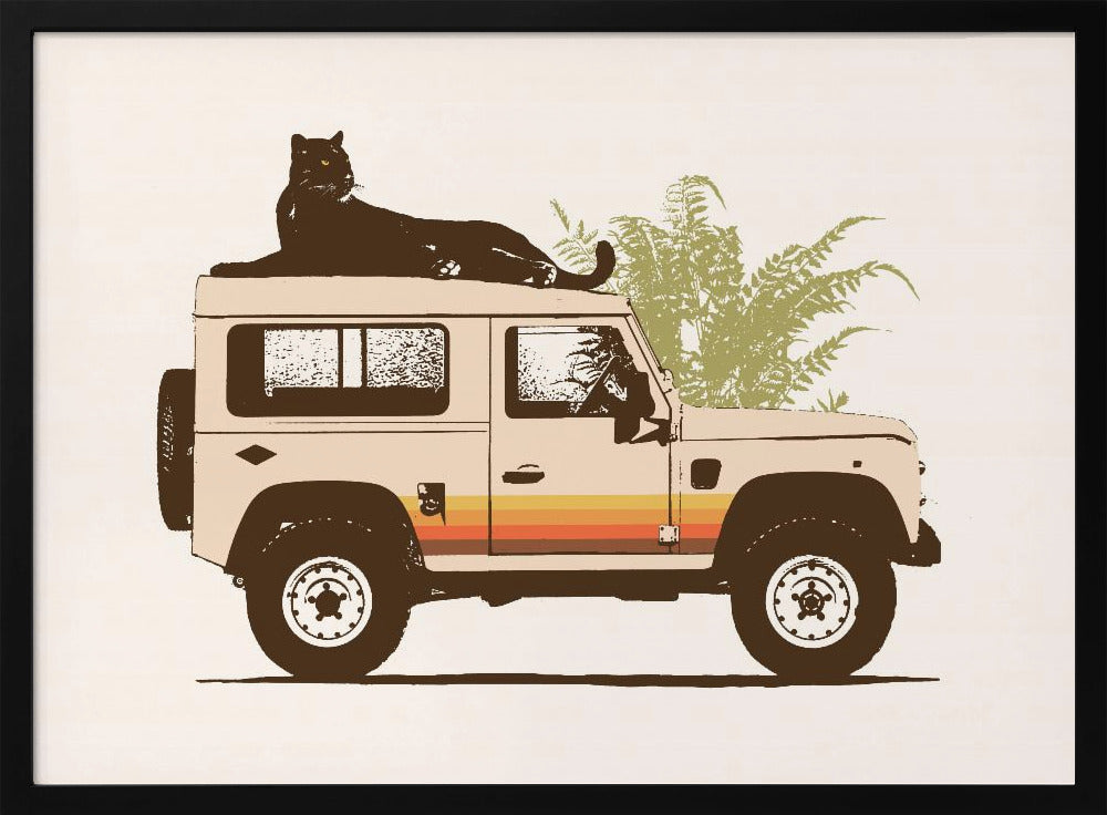 Black Panther On Car | Poster