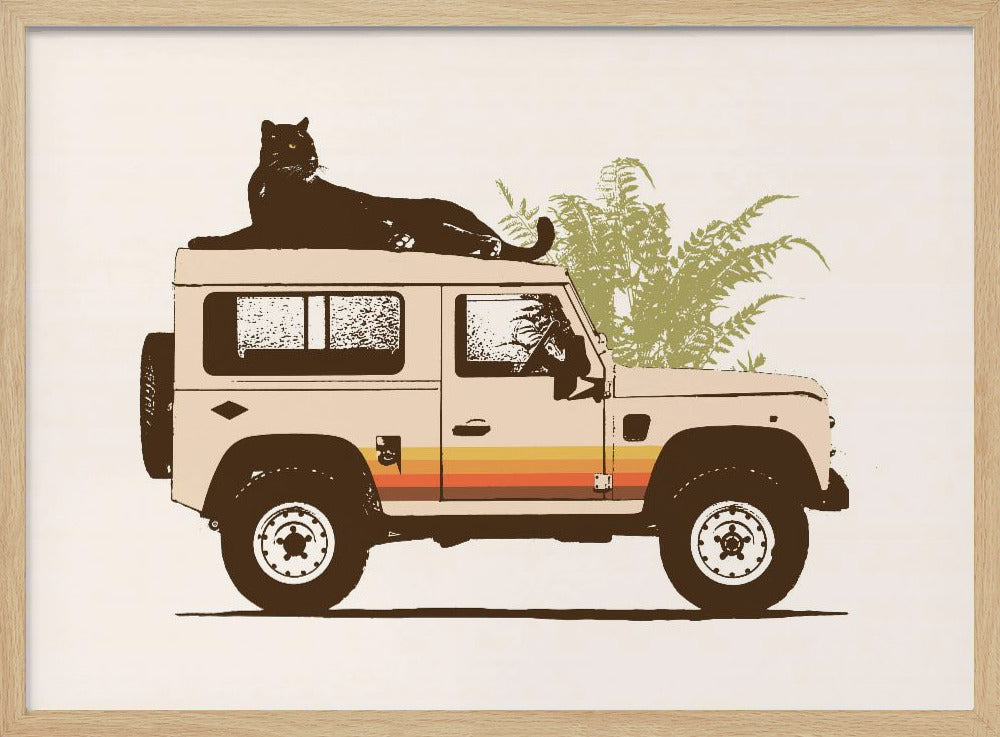 Black Panther On Car | Poster