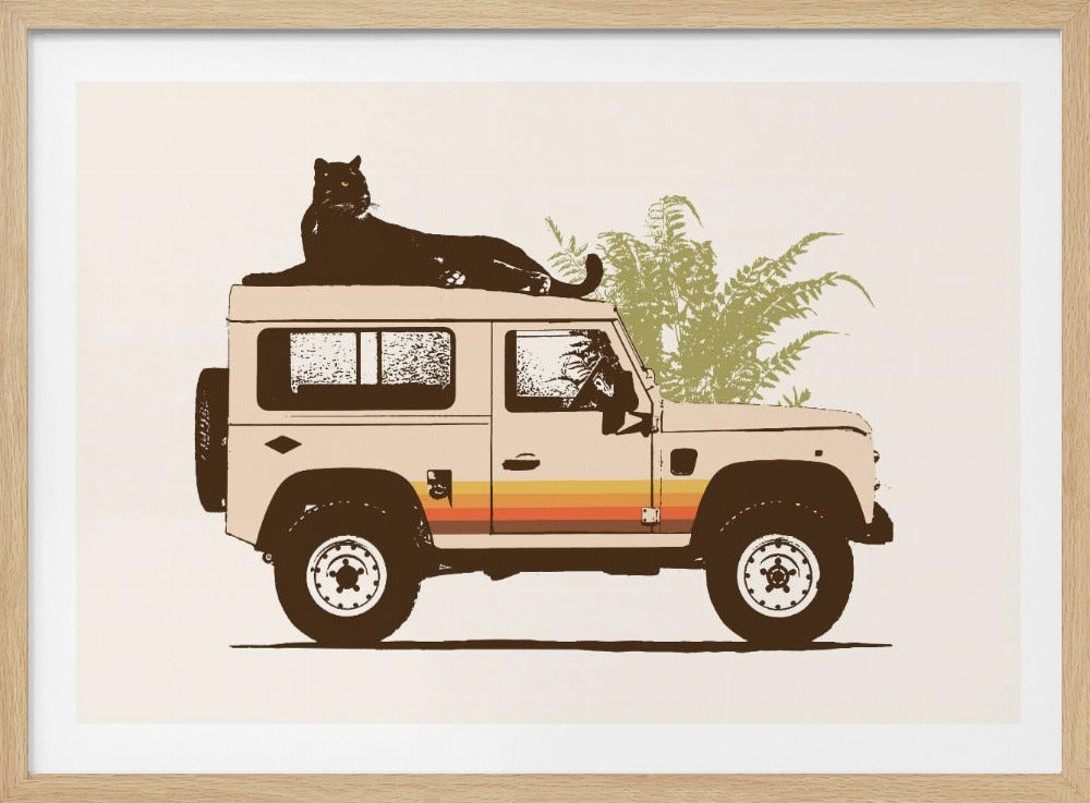 Black Panther On Car | Poster