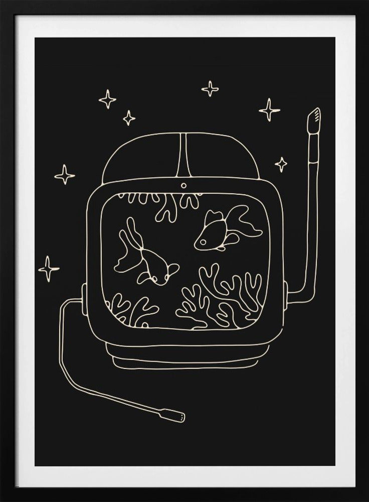Astronaut and Fishes | Poster