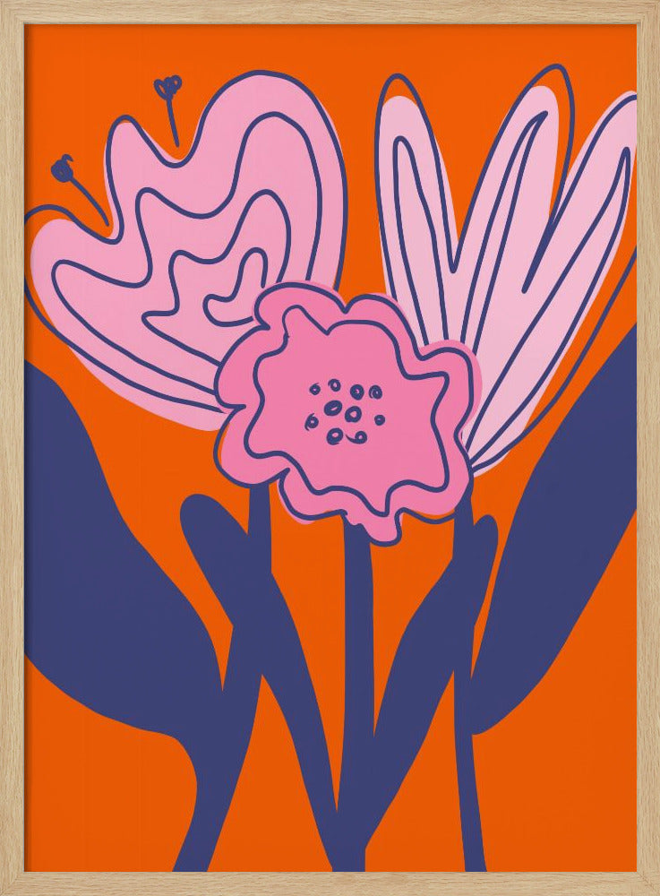 Kräftige florale Eleganz | Poster