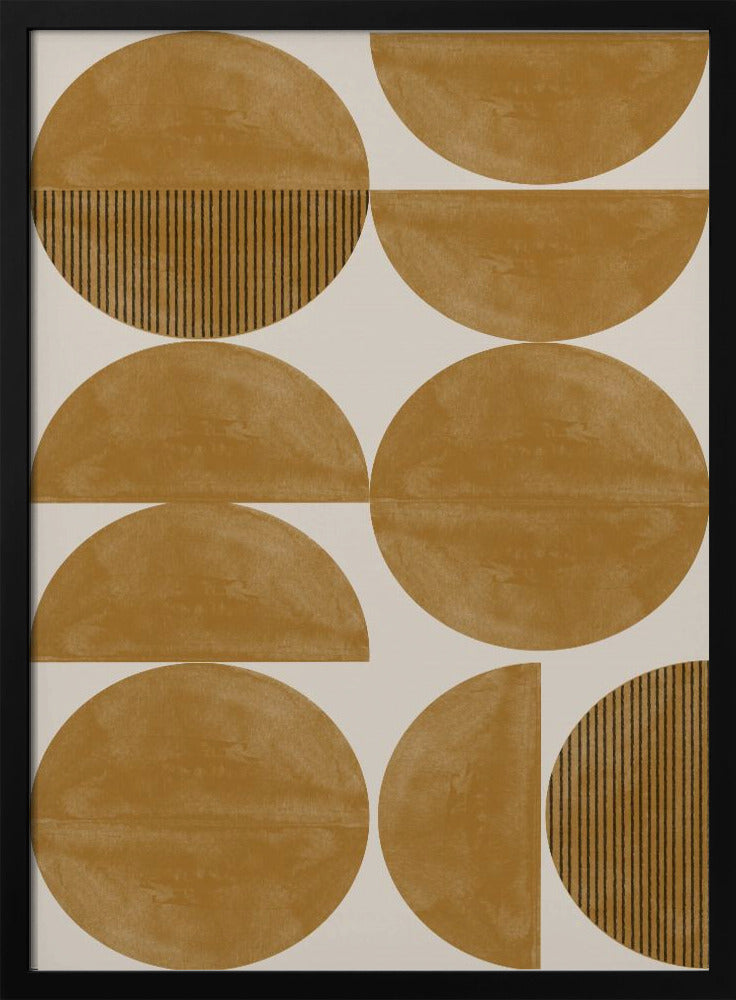 Goldener geometrischer Rhythmus | Poster