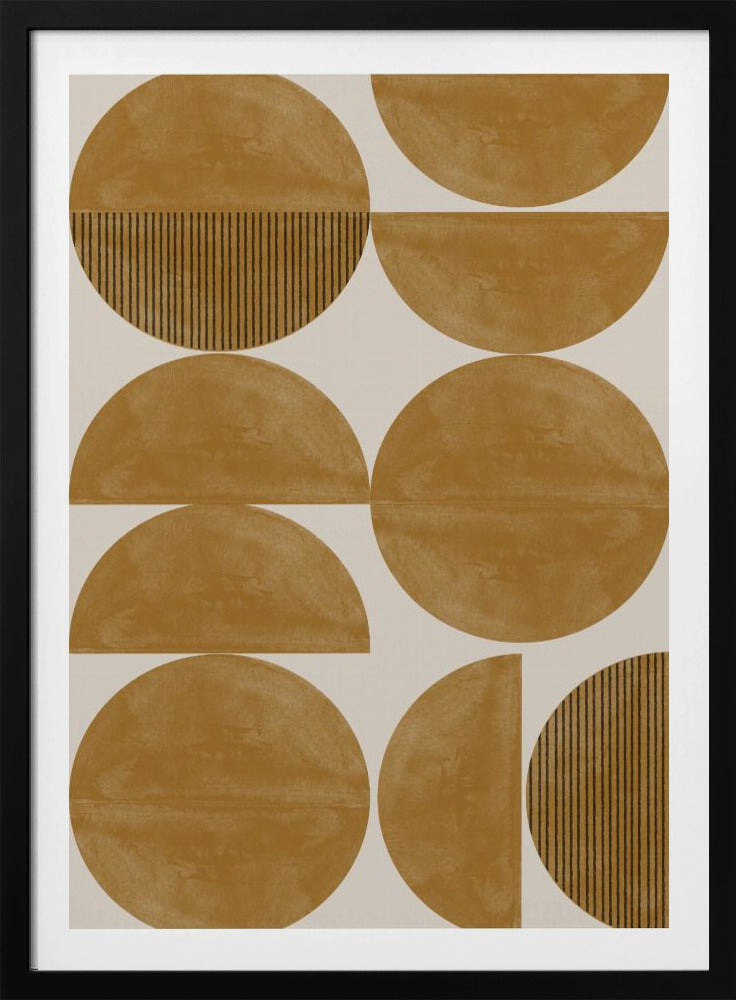Goldener geometrischer Rhythmus | Poster