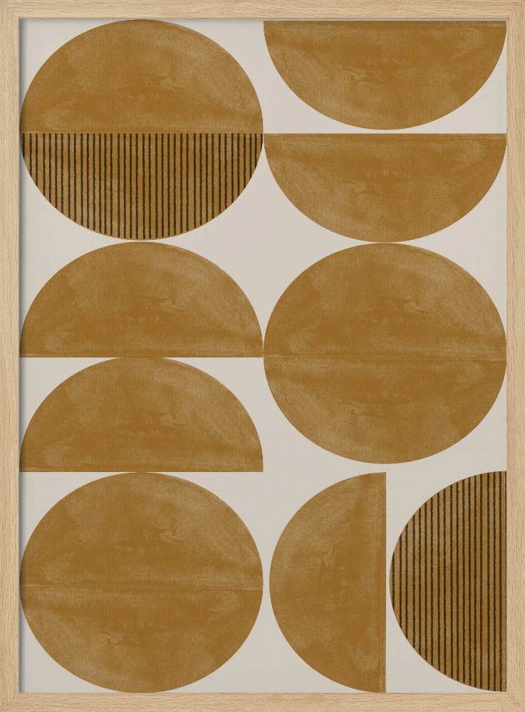 Goldener geometrischer Rhythmus | Poster