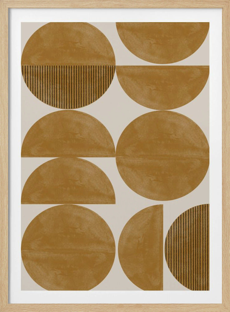 Goldener geometrischer Rhythmus | Poster
