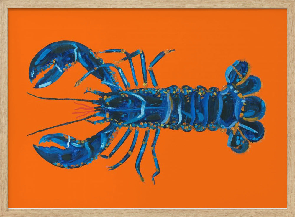Hummer auf Orange | Poster