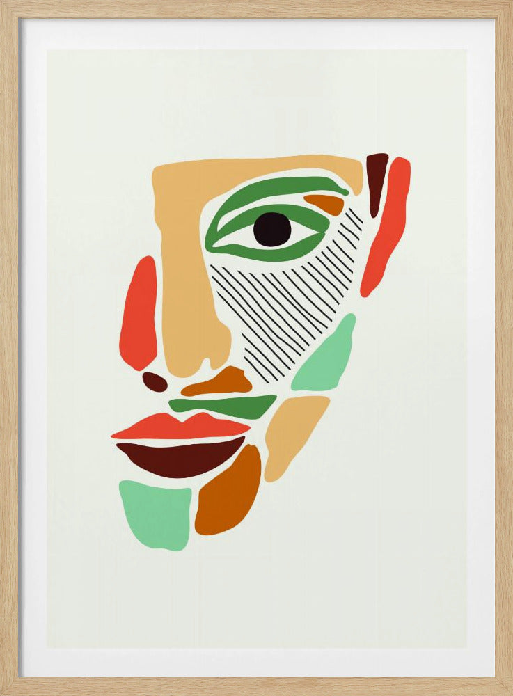 Farbige abstrakte Gesichter #2 | Poster