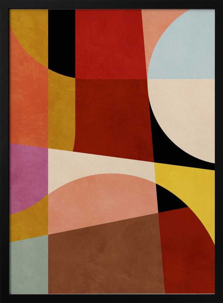 Warm Colors Bauhaus Geometry2 | Poster