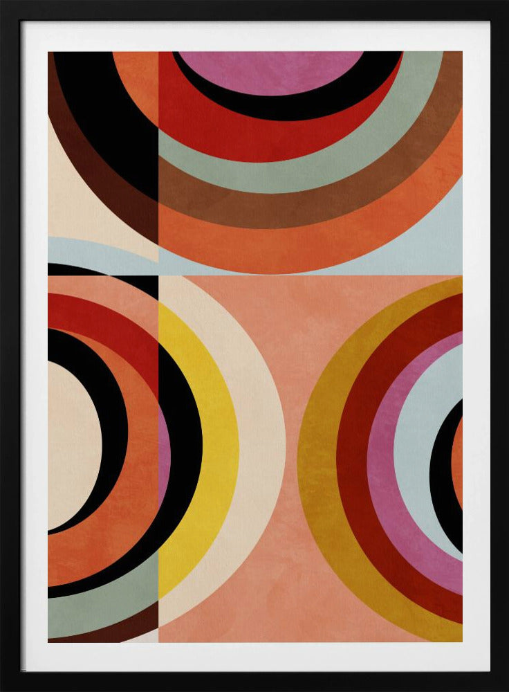 Warm Colors Bauhaus Geometry3 | Poster