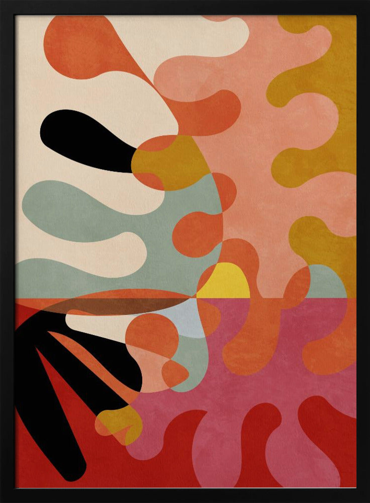 Warm Colors Bauhaus Geometry5 | Poster