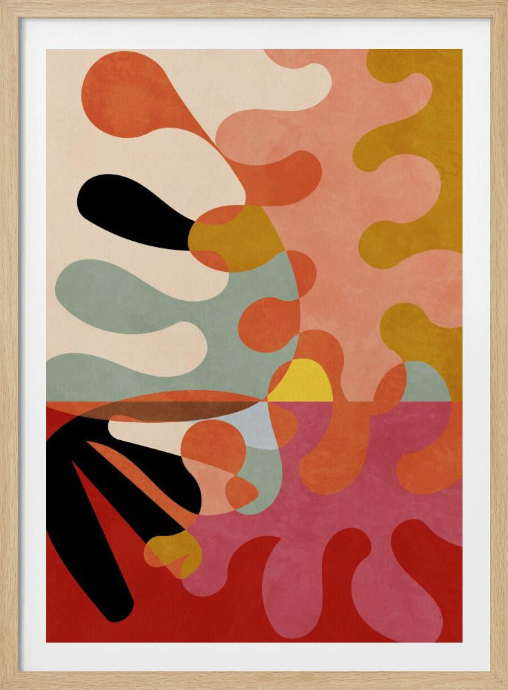 Warm Colors Bauhaus Geometry5 | Poster