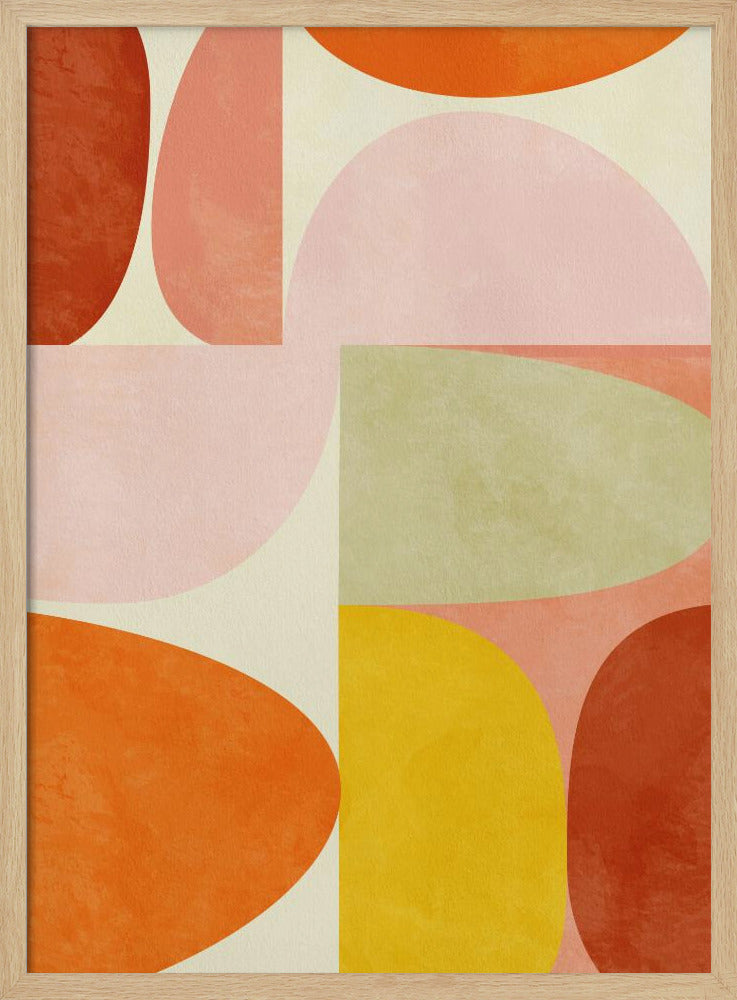 Warm Pastel Geometry | Poster