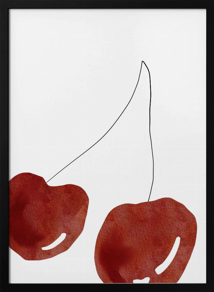 Isolierte Kirschen | Poster