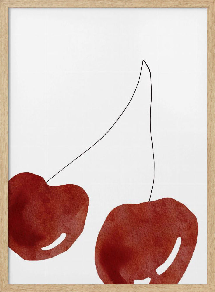 Isolierte Kirschen | Poster