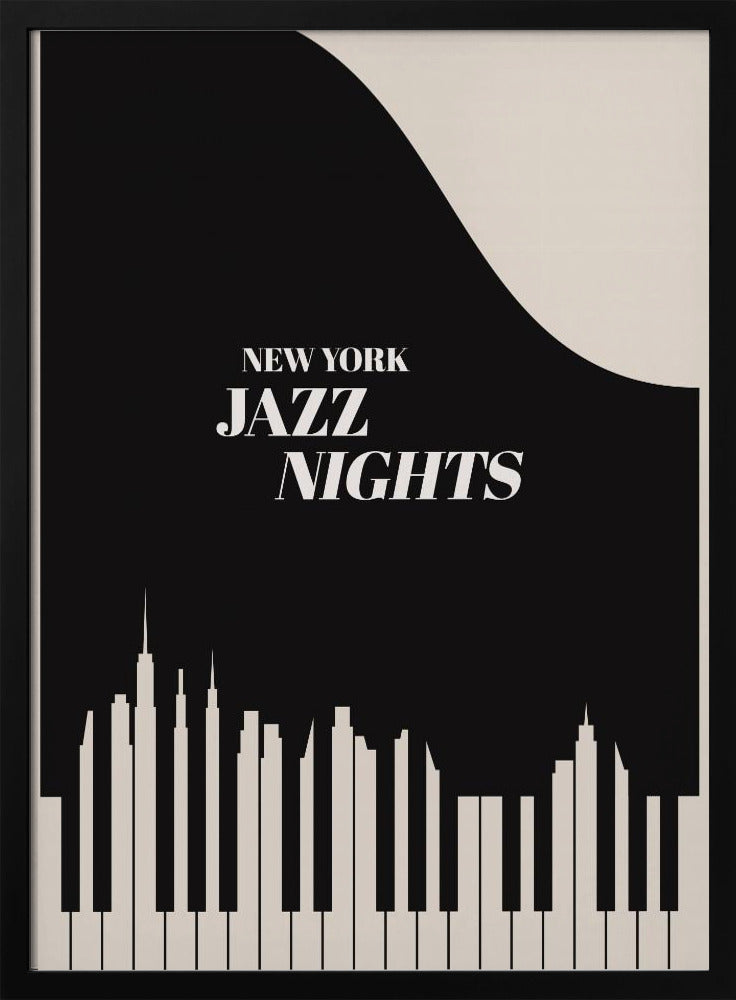 Jazz Nights NYC Schwarz | Poster