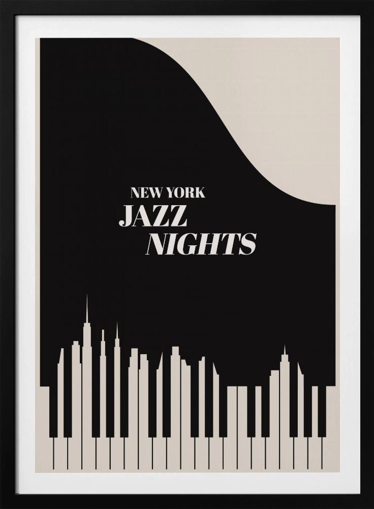 Jazz Nights NYC Schwarz | Poster