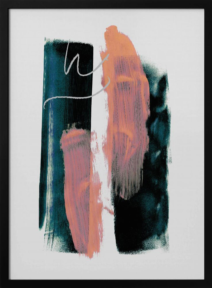 Abstrakte Pinselstriche 3x A1 | Poster