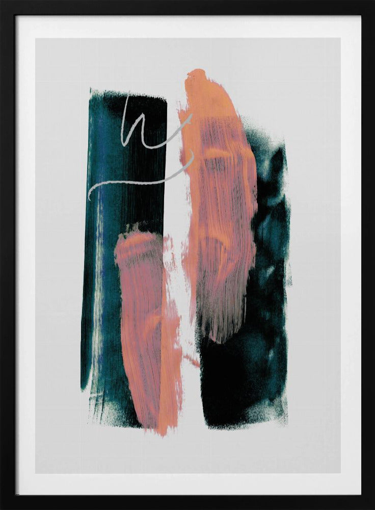 Abstrakte Pinselstriche 3x A1 | Poster