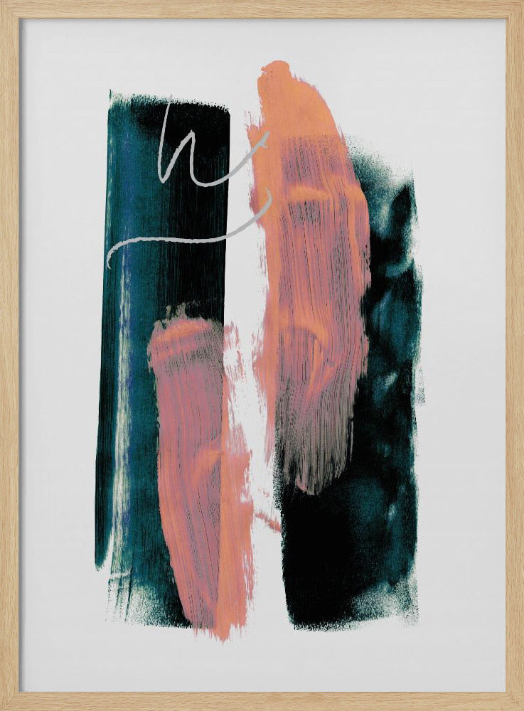 Abstrakte Pinselstriche 3x A1 | Poster