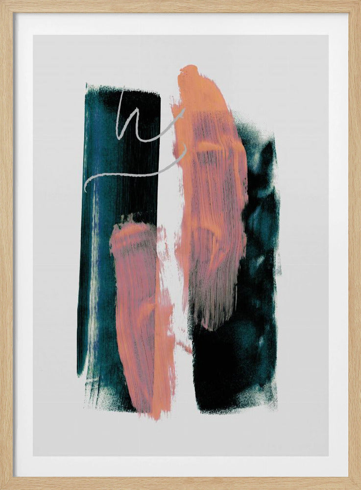 Abstrakte Pinselstriche 3x A1 | Poster