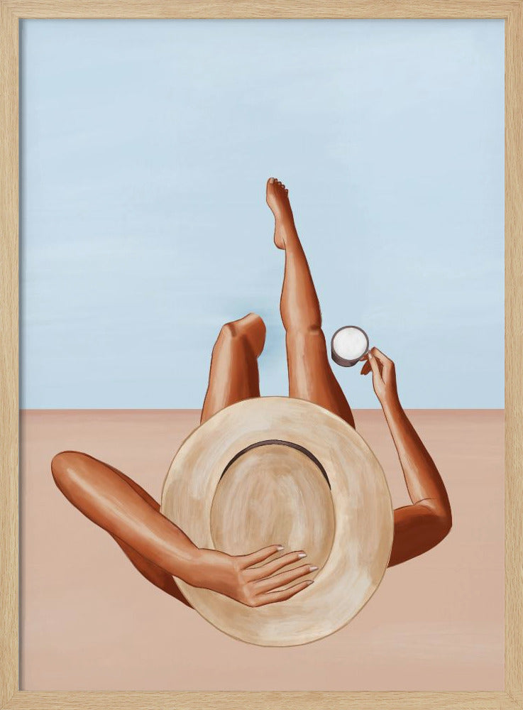 Mädchen am Pool | Poster