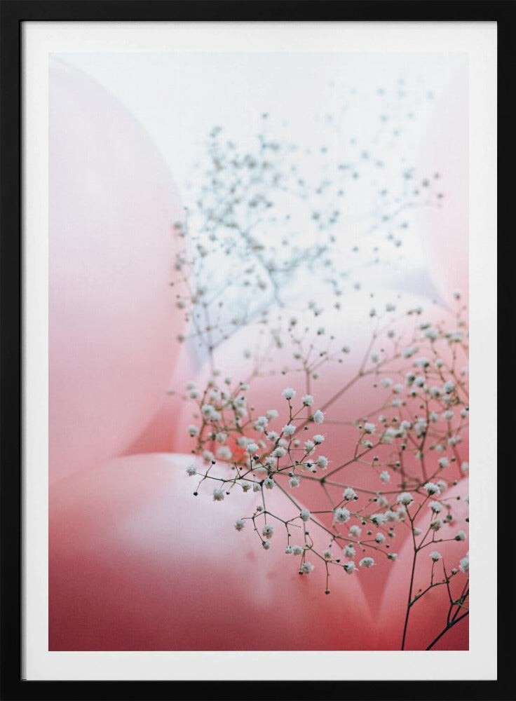 Zarte Ballons mit Blume | Poster
