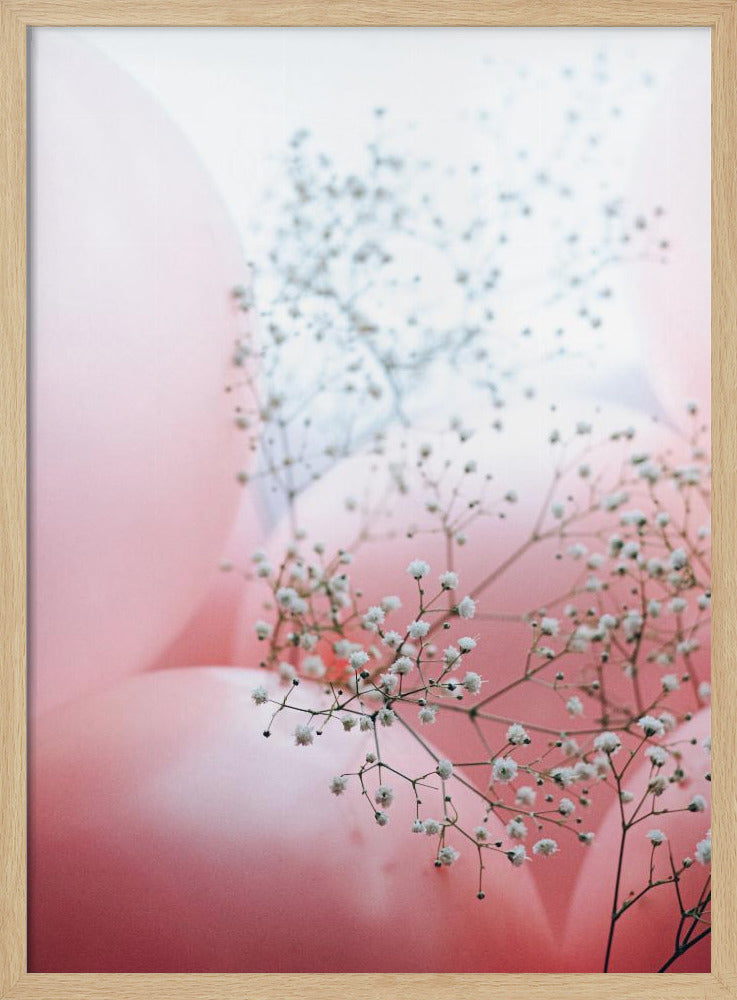 Zarte Ballons mit Blume | Poster