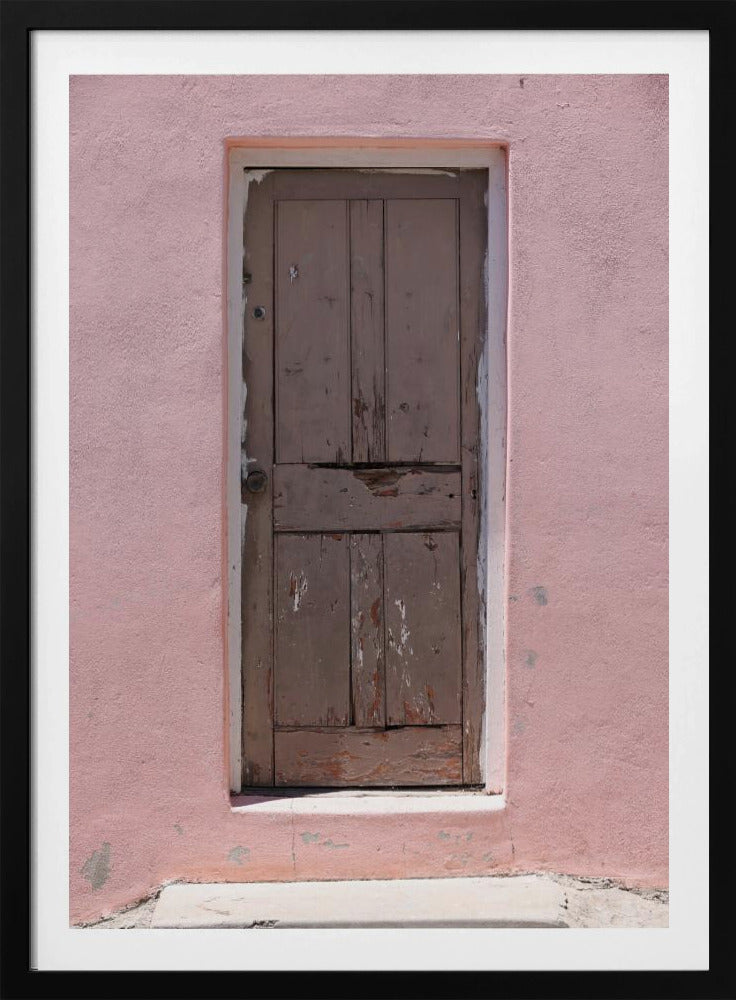 Verwitterte rosa Tür | Poster
