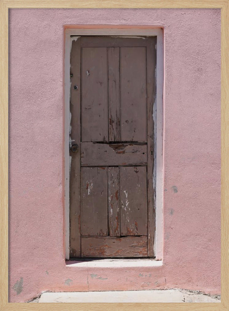 Verwitterte rosa Tür | Poster