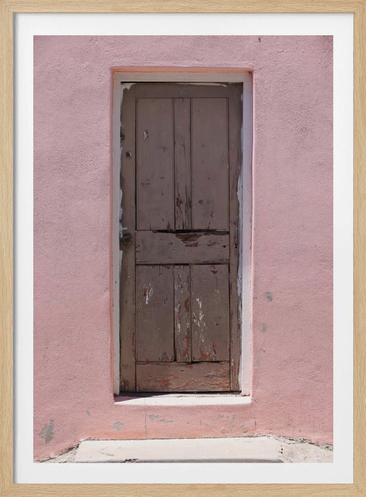 Verwitterte rosa Tür | Poster