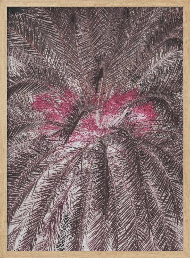 Lebendige Darstellung von Palmblättern | Poster