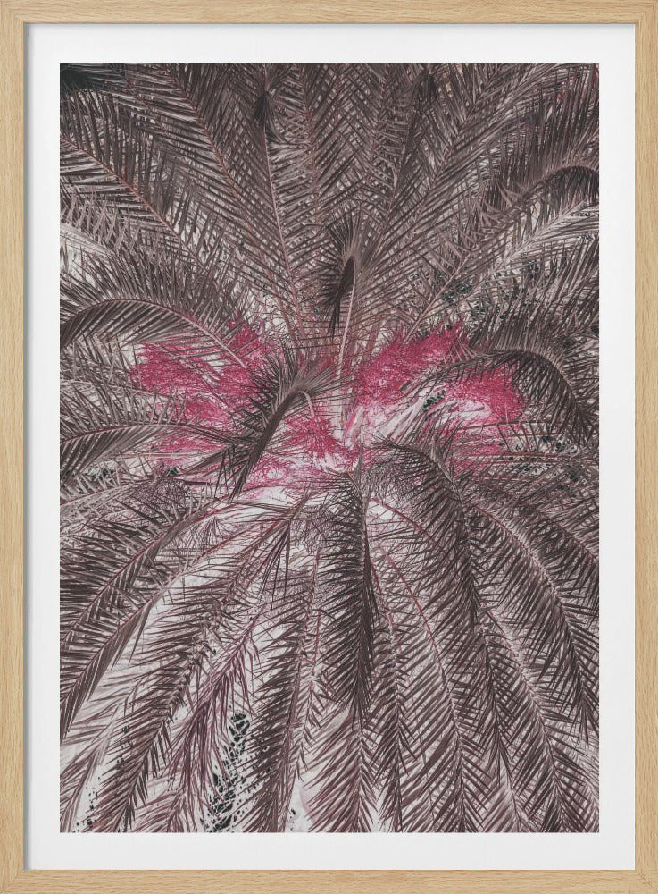 Lebendige Darstellung von Palmblättern | Poster