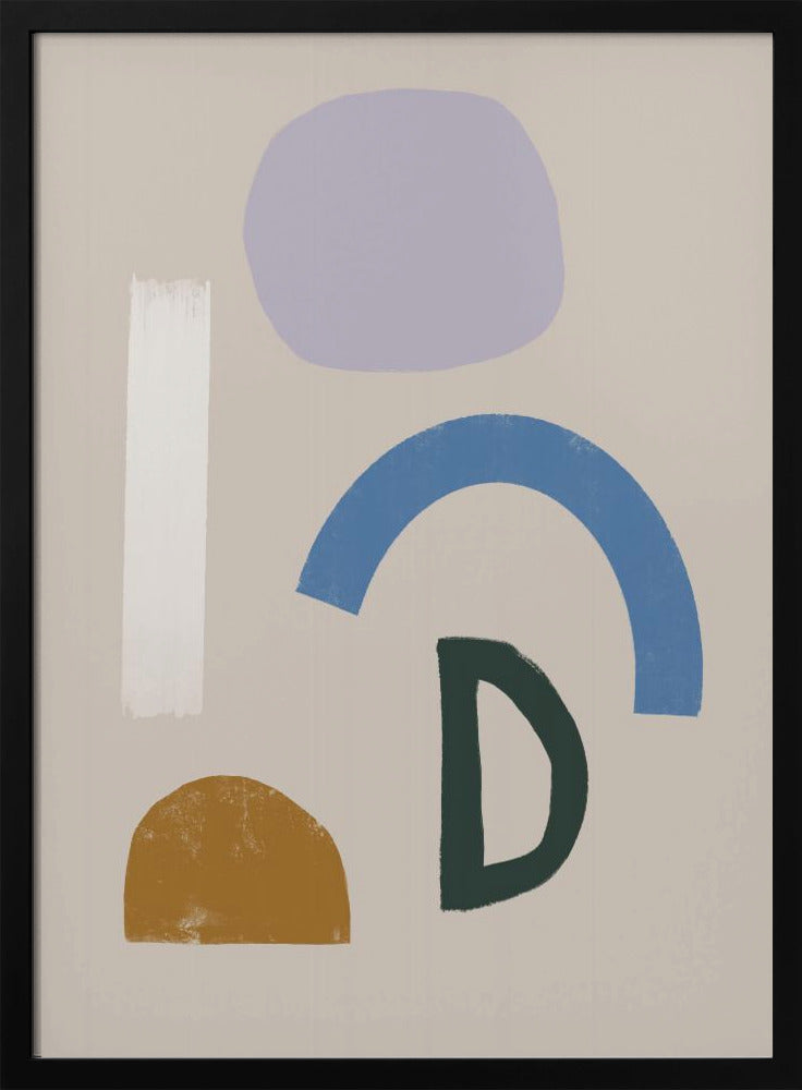 Minimalistische Formen in gedeckten Farben | Poster