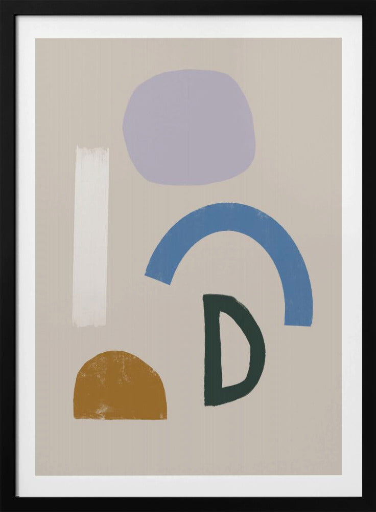 Minimalistische Formen in gedeckten Farben | Poster