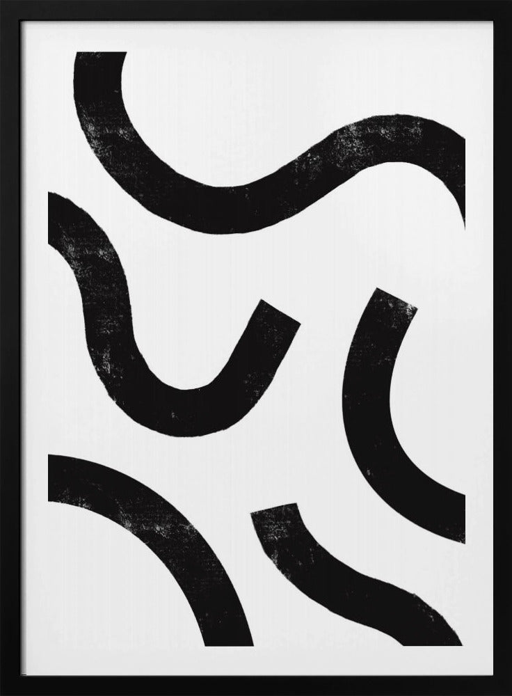 Geschwungene monochrome Pfade | Poster