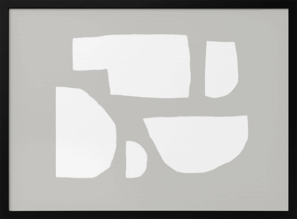 Minimalistische weiße Formen | Poster