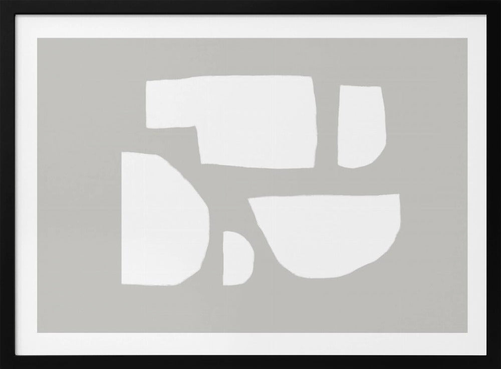 Minimalistische weiße Formen | Poster