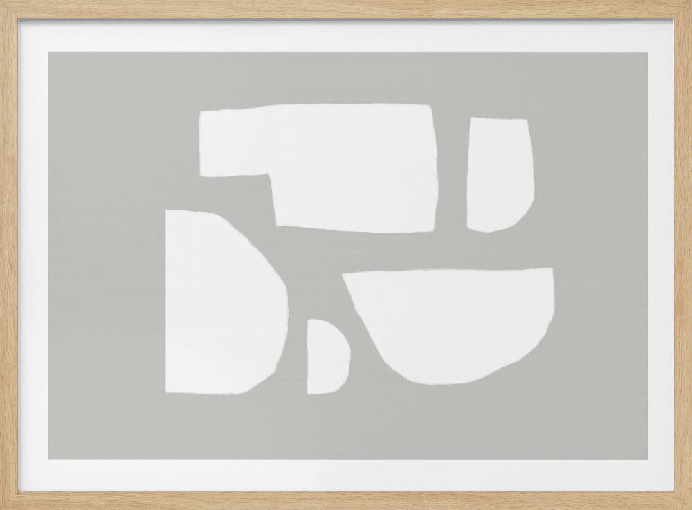 Minimalistische weiße Formen | Poster