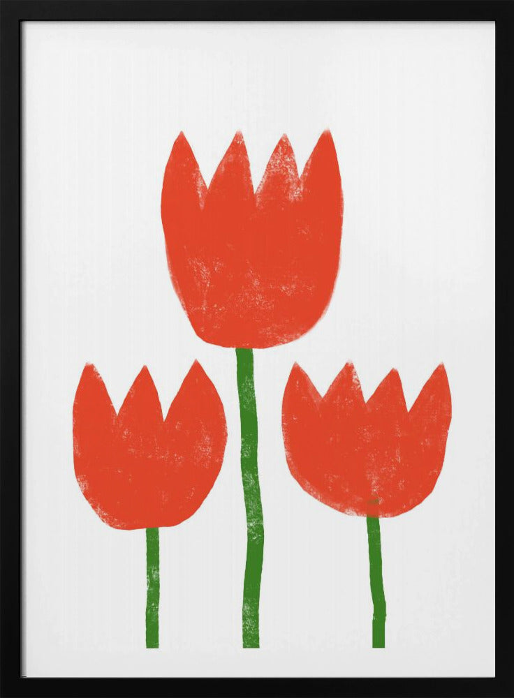 Rotes Tulpentrio | Poster