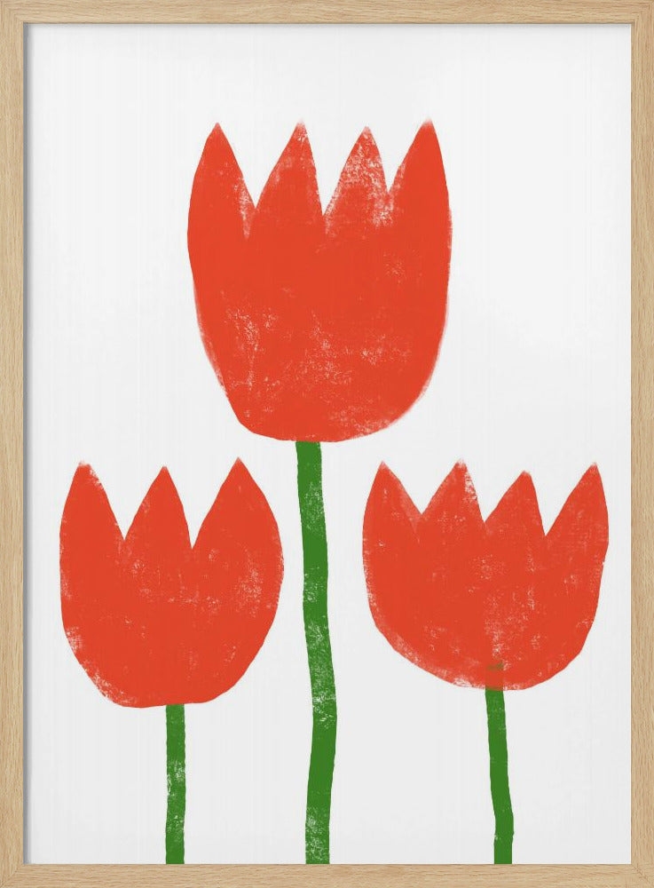 Rotes Tulpentrio | Poster
