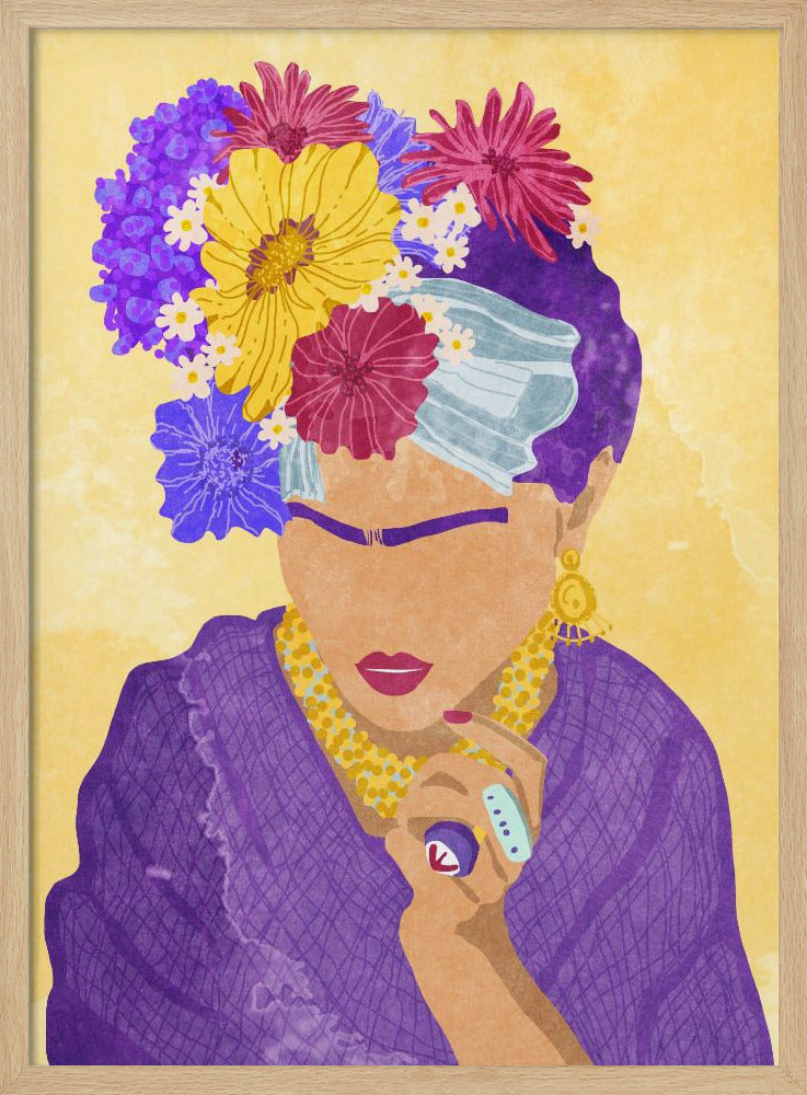 Frida and flowers | Poster